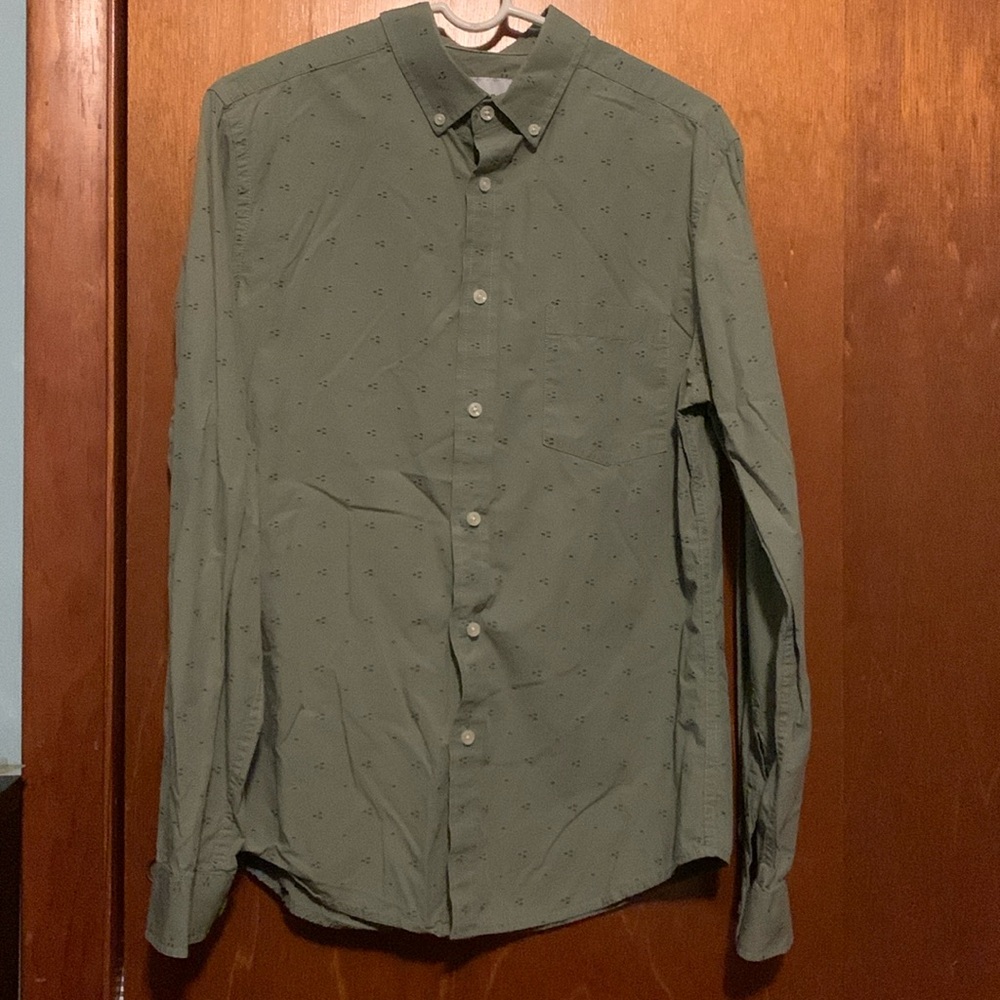 Men’s Green Button Down